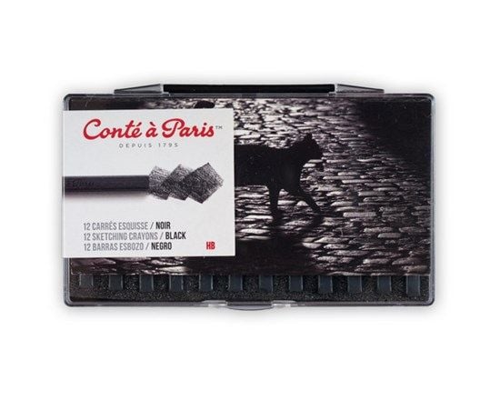 Conte Carre skissset 12 delar pierre noire HB