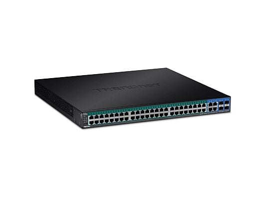 TRENDnet TPE 5240WS - Switch - smart - 48 x 10/100/1000 (PoE+) + 4 x kombo-Gigabit SFP - rackmonterbar, stasjonær - PoE+ (370 W) - AC 100 - 240 V -...