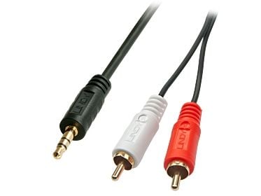 Lindy 35685, 2 x RCA, Hankjønn, 3.5mm, Hankjønn, 10 m, Svart