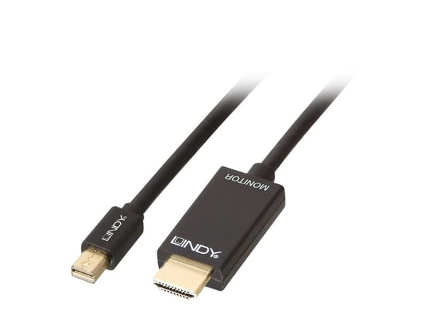 Lindy 36926, 1 m, HDMI-tyyppi A (vakio), Mini DisplayPort, Uros, Uros, 3840 x 2160 pikseliä