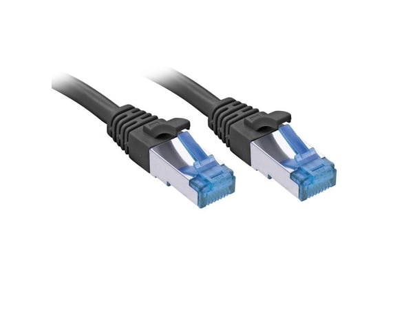 Lindy 47411, 0,5 m, Cat6a, S/FTP (S-STP), RJ-45, RJ-45, Svart