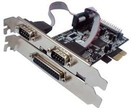 Longshine Controller PCIe 2x seriell 1x parallell (RS232C) detaljhandel