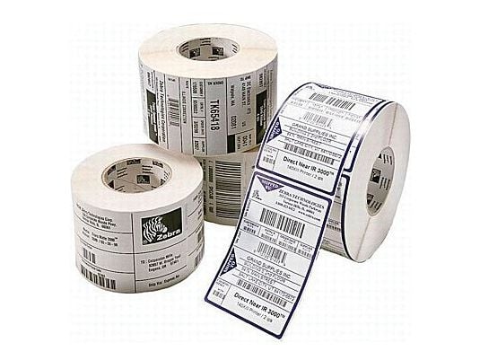 Zebra PolyE 3100T Gloss - Polyetylen (PE) - blank - permanent akryllim - hvit - 102 x 51 mm 2590 etikett(er) (1 rull(er) x 2590) etikett(er)