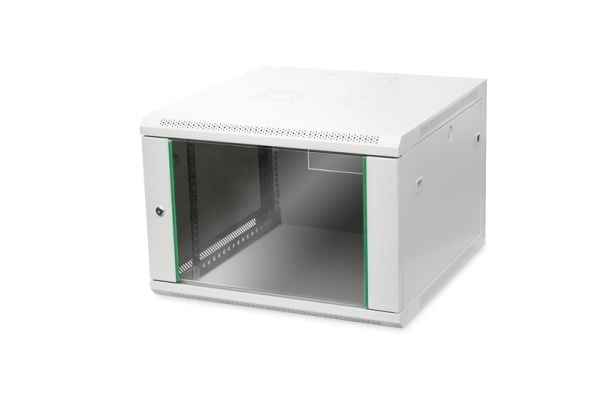 DIGITUS Professional Dynamic Basic Series DN-19 07U-6/6-EC - Skap - veggmonterbar - grå, RAL 7035 - 7U - 19"