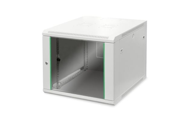 DIGITUS Professional Dynamic Basic Series DN-19 09U-6/6-EC - Skap - veggmonterbar - lysegrå, RAL 7035 - 9U - 19"