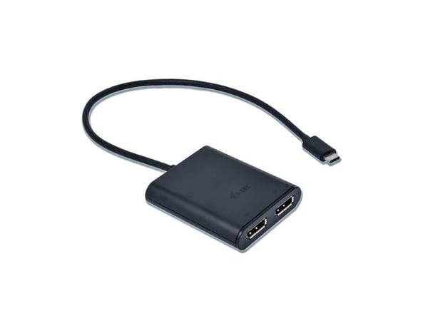 i-Tec - Extern videoadapter - USB-C 3.1 - 2 x DisplayPort - svart