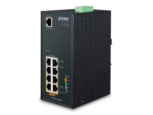 PLANET IGS-4215-4P4T - Switch - Styrt - 4 x 10/100/1000 + 4 x 10/100/1000 (PoE) - DIN-skinnemonterbar (144 W)