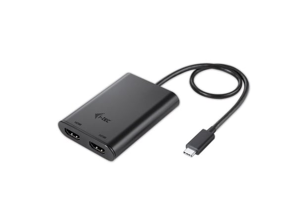 i-Tec - Extern videoadapter - USB-C 3.1 - 2 x HDMI - svart