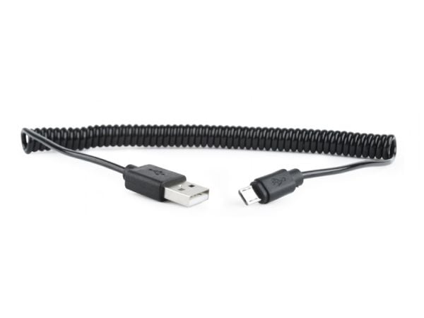 Cablexpert - USB-kaapeli - USB (uros) - Micro-USB Type B (uros) - USB 2.0 - 1,8 m - kierretty, muotoiltu - valkoinen