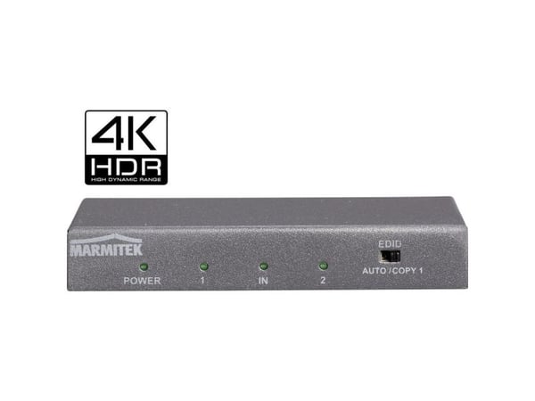 Marmitek Split 612 UHD - 2.0 - video/lyd-splitter - 2 x HDMI - stasjonær
