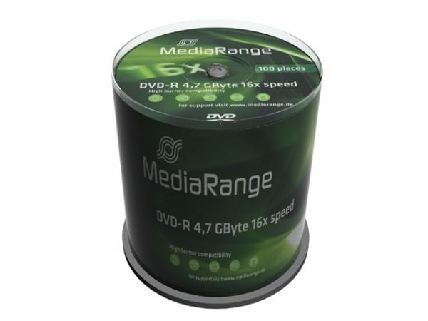 MediaRange - 100 x DVD-R - 4.7 GB 16x - spindel