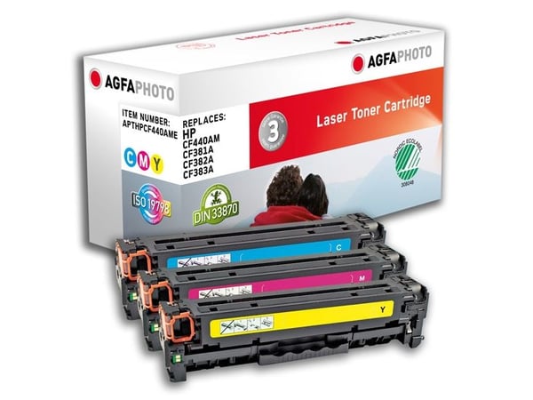 AgfaPhoto - 3 pakker - gul, cyan, magenta - kompatibel - tonerkassett - for HP Color LaserJet Pro MFP M476dn, MFP M476dw, MFP M476nw