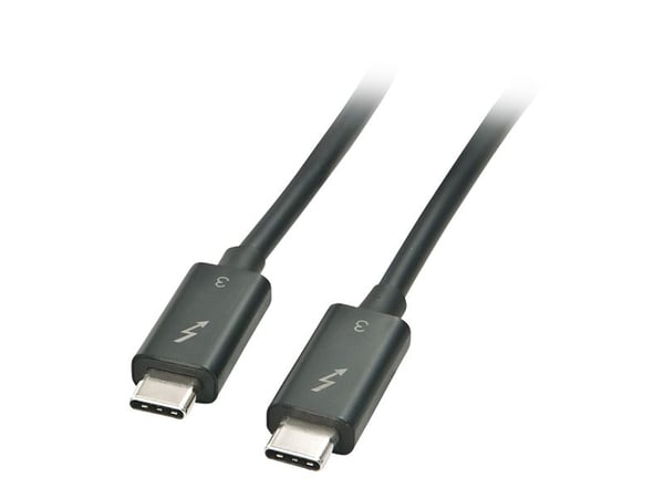 MicroConnect - Thunderbolt-kabel - 24 pin USB-C (hann) til 24 pin USB-C (hann) - USB 3.1 Gen 2 / Thunderbolt 3 - 2 m - USB Power Delivery (100 W), ...