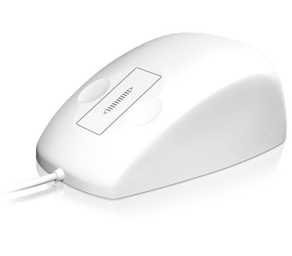 KeySonic KSM-5030M-W - Mus - 3 knapper - kablet - USB - hvit