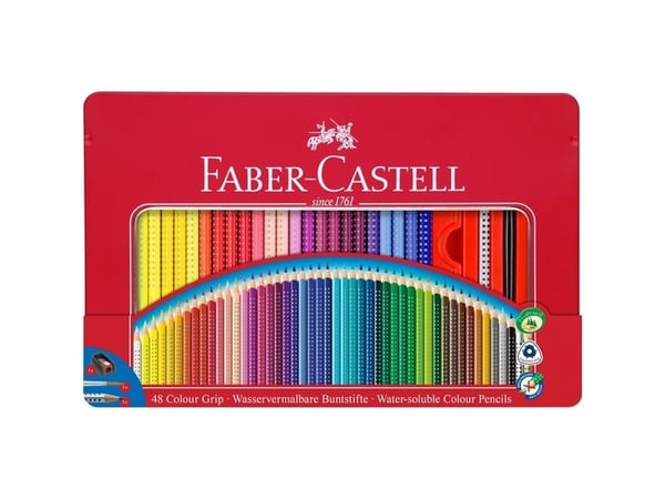 Faber-Castell Colour GRIP - Fargeblyant - ikke-permanent - assorterte skinnende farger (en pakke 48)