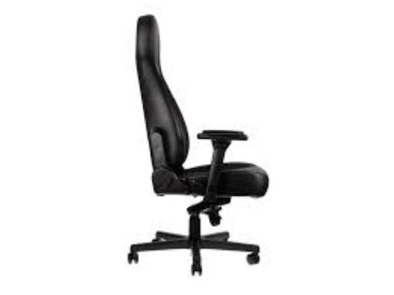 Noblechairs ICON - Stol - armlener - T-formet - tipping - roterende - aluminium, polyuretan, stål, topplærstruktur, nylon/polyetylen - svart
