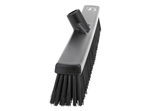 Børster og koste, Vikan Floor broom soft/stiff, sortx610mm
