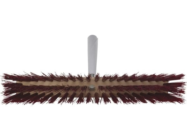Gadekost 64x550mm 20rk - 2520h rødbrun pvc børster, uden skaft