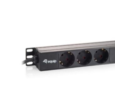 Equip 333302, 1U, Plast, 3 AC-utganger, 1,5 m, 250 V, 16 A