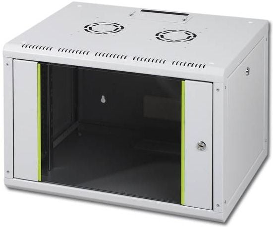 DIGITUS Professional Line DN-19 07U-6/6 - Skap - veggmonterbar - grå, RAL 7035 - 7U - 19"