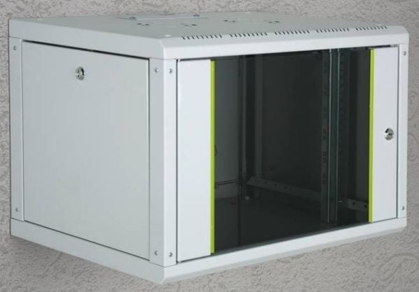 DIGITUS Professional Line DN-19 07U-6/6 - Skap - veggmonterbar - grå, RAL 7035 - 7U - 19"