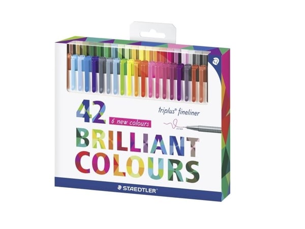 Fineliner Staedtler Triplus 334 superfin ass. farver - (42 stk.)