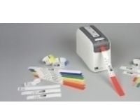 Zebra Z-Band Direct - Polypropylen (PP) - permanent akryl-adhesiv - perforert - 6 mille - oransje, svart registreringsmerke - 25.4 x 279.4 mm 1200 ...