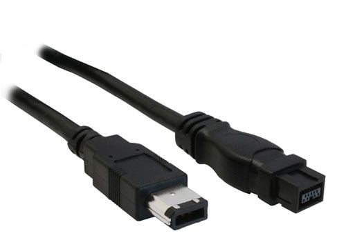InLine FireWire M-M 5m, FireWire 400 (IEEE 1394/IEEE 1394a), 6-p, 9-p, Sort, Hanstik/Hanstik, 400 Mbit/s