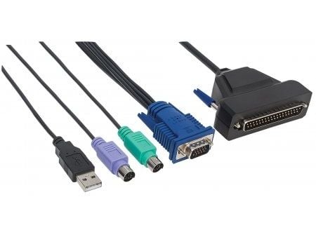 Intellinet 507769 1-ports VGA/USB/PS2-kabel 1,8 m for LCD VGA KVM-konsoll