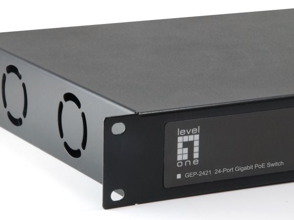 LevelOne GEP-2421W500 - Switch - 24 x 10/100/1000 (PoE) - rackmonterbar - PoE+ (500 W)
