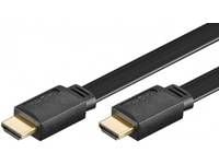 MicroConnect - HDMI-kabel med Ethernet - HDMI hann til HDMI hann - 1.5 m - svart - flat