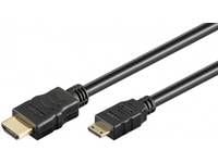 MicroConnect - HDMI med Ethernet-kabel - mini HDMI hann til HDMI hann - 1 m - svart