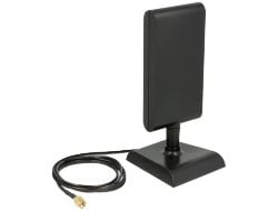 Delock WLAN RP-SMA - Antenne - Wi-Fi, Bluetooth - 6 dBi (for 2,4 GHz - 2,5 GHz), 9 dBi (for 5,15 - 5,875 GHz) - direksjonal - svart