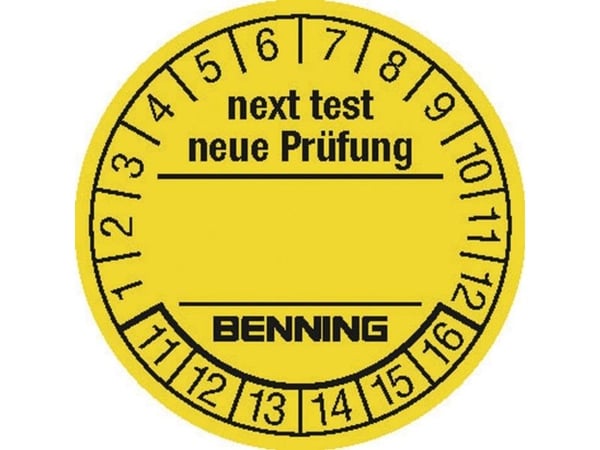 Benning gul folie selvklebende (Ø x L) 30 x 30 mm 300 stk