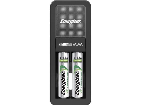 Energizer Recharge Mini 700 - 8-13 hr batterilader - (for 1xAA, 2xAAA) 2 x AAA - NiMH - 700 mAh