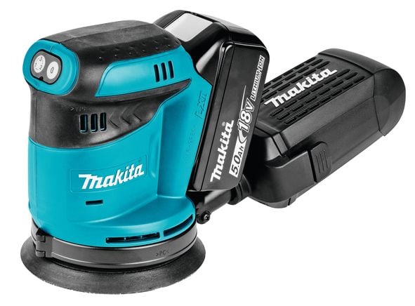 Makita DBO180RTJ - Eksentersliper - trådløs - 125 mm - 2 batterier - 18 V