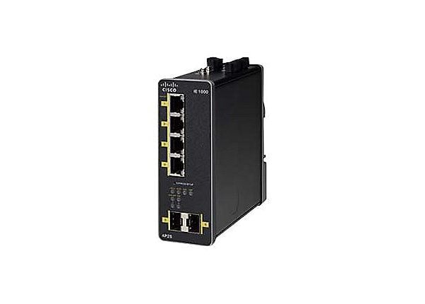 Cisco Industrial Ethernet 1000 Series - Switch - Styrt - 4 x 10/100/1000 (PoE+) + 2 x 1000Base-X SFP (opplink) - DIN-skinnemonterbar - PoE+