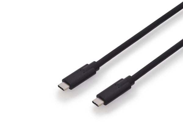 ASSMANN - USB-kabel - USB-C (hann) til USB-C (hann) - USB 3.1 Gen 2 - 1 m - formstøpt, 4K-støtte - svart