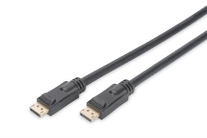ASSMANN - DisplayPort-kabel - DisplayPort (P) til DisplayPort (P) - 20 m - låst, 4K-støtte, aktiv - svart
