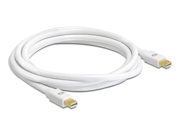 Delock - DisplayPort-kabel - Mini DisplayPort (hann) til Mini DisplayPort (hann) - 2 m - hvit