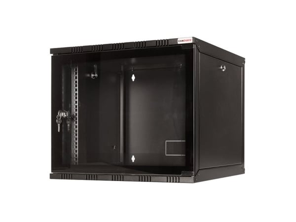 LogiLink Canovate SOHO - Skåp - väggmontering - svart, RAL 9005 - 12U - 19"