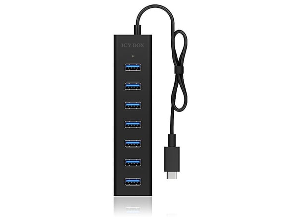 ICY BOX IB-HUB1700-C3 - Hub - 7 x SuperSpeed USB 3.0 - stasjonær