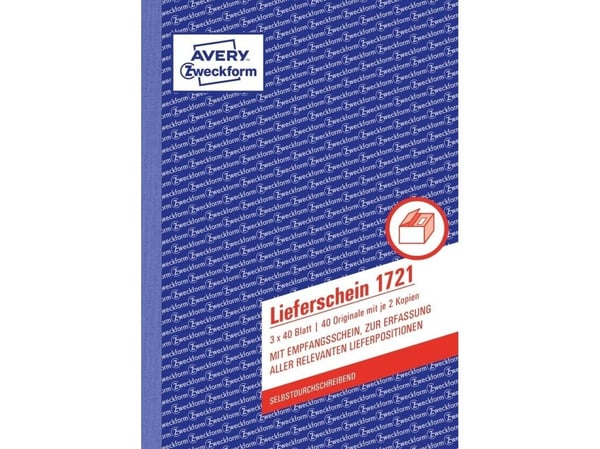 Avery Zweckform - Leveringsskjema - 40 ark - A5 (148 x 210 mm) - triplikat