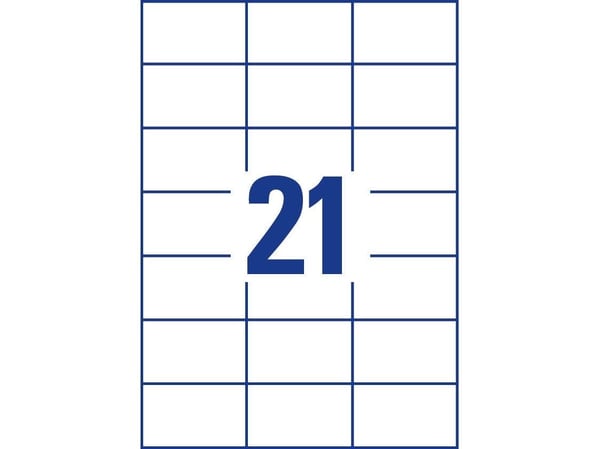 Avery Multi-Purpose Labels 3652 - Papir - permanet adhesiv - hvit - 70 x 42.3 mm 210 rull(er) (10 ark x 21) flerbruks merkelapper