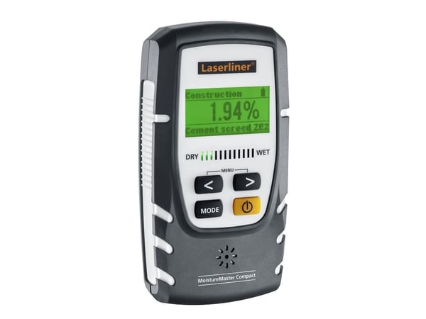 Laserliner MoistureMaster Compact Plus, Betong, Tre, Digitalt, Grå, 0 - 56,4%, 6LR61, 0 - 40 °C