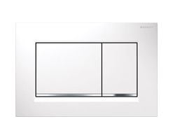 Geberit 115.883.KJ.1, Skylleplate, Hvit, Kromfarget, Geberit, 246 mm, 12 mm, 164 mm