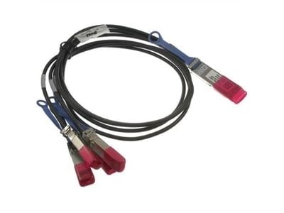 Dell 100GbE Passive Direct Attach Breakout Cable - Direktkopplingskabel - QSFP28 till SFP28 - 2 m - för Networking S6100-ON; PowerEdge C6420; Netwo...