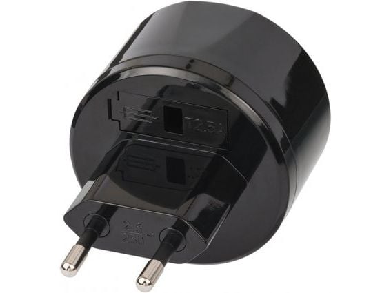 Brennenstuhl 1508500010, Tyyppi A, Tyyppi C (Europistoke), 250 V, 2,5 A, Musta
