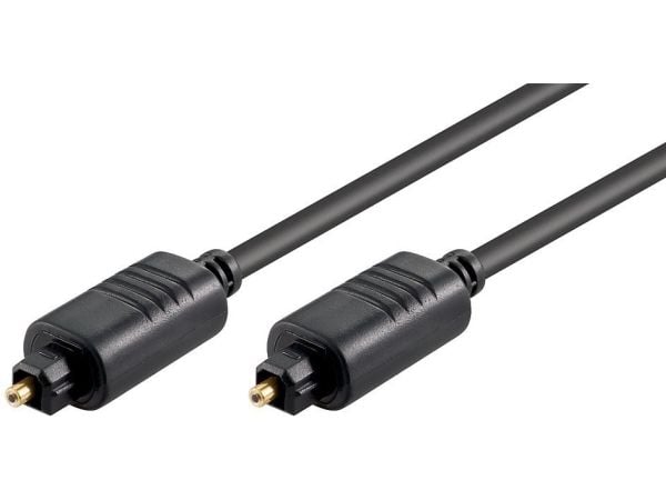 MicroConnect - Digital audiokabel (optisk) - TOSLINK hann til TOSLINK hann - 10 m - fiberoptisk - svart