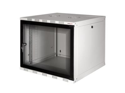 LogiLink W12A54G, Itseseisova teline, 12U, 50 kg, Näppäinlukko, Harmaa